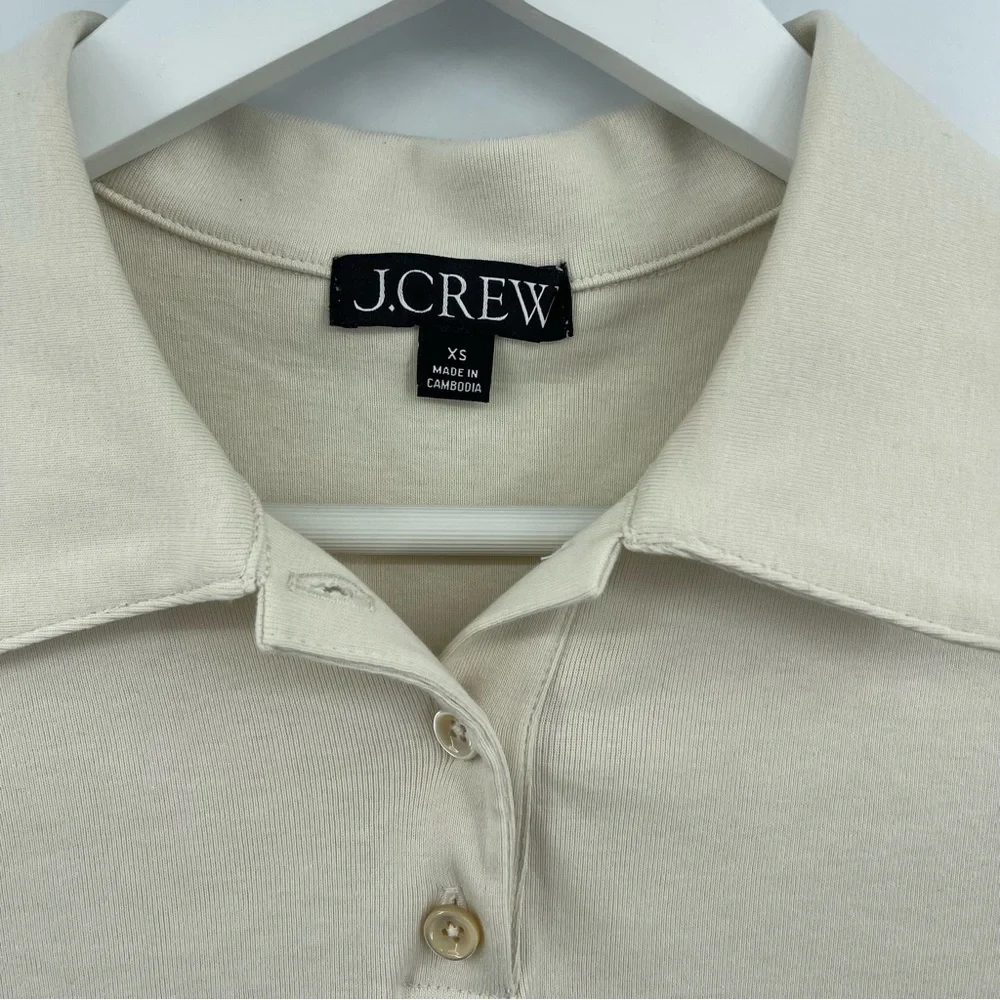 J.Crew Beige Button-Up Polo Womans Size XS - Picture 4 of 4